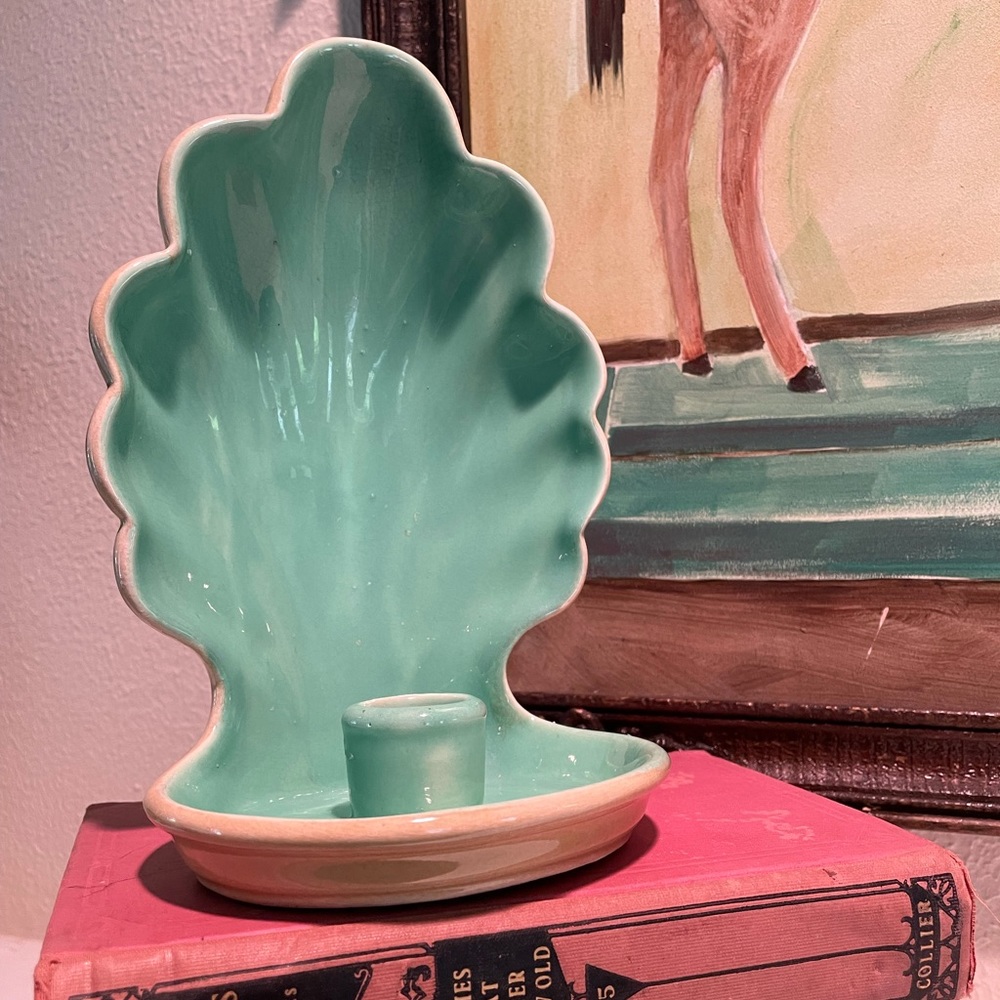 Redwing pottery candle sconce
